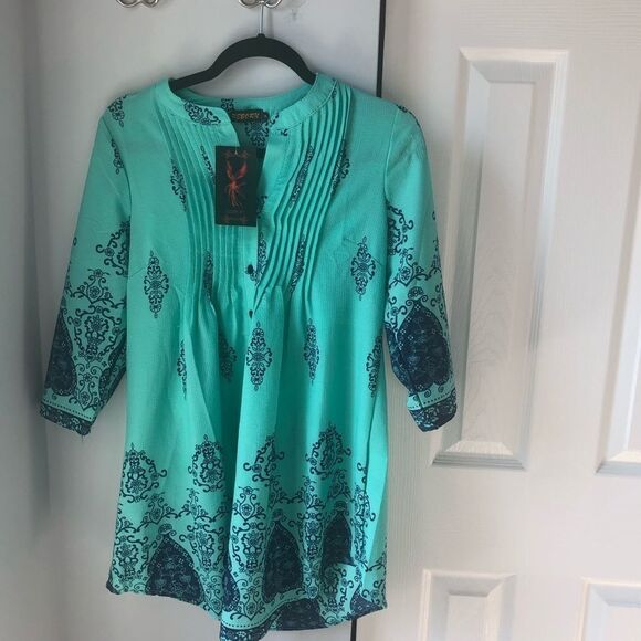 New Reborn Patterned Summer Beach Dress / Tunic / Swim Cover-up - Small - Picture 1 of 7